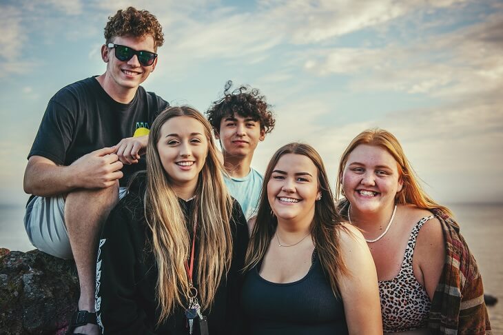 Young Adults - Teenagers Posing for a Photo